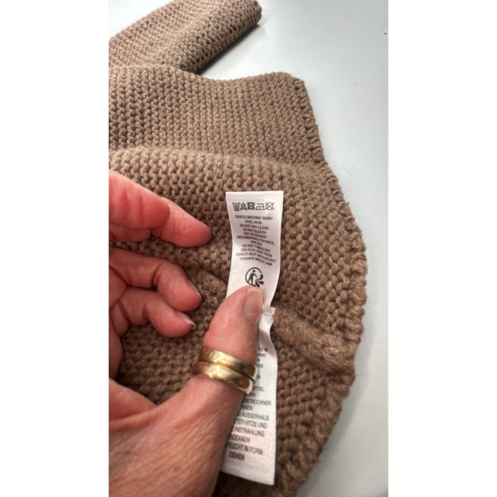 Baby Boden Brown Fox Applique Hooded Cotton Blend Knit Sweater-6-12 Months - Picture 5 of 8